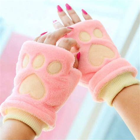 Cute Cartoon Cat Paw Gloves Paw Gloves Asian Cute Kawaii Accessories