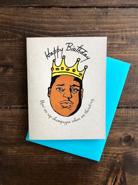 Notorious Big Birthday Card Biggie Smalls Juicy Card 90s Hip Etsy