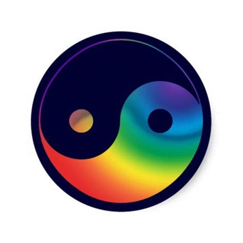 Hi, thanks a lot for coming here into my page. Rainbow Yin Yang Symbol Classic Round Sticker | Zazzle.com ...