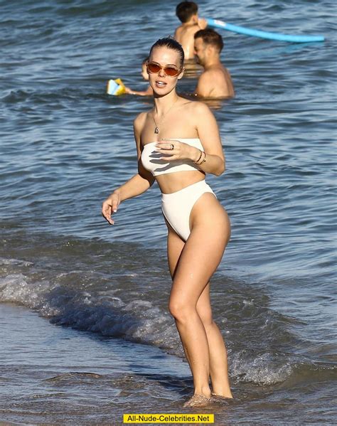 Bianca Elouise Sexy In White Bikini On A Beach