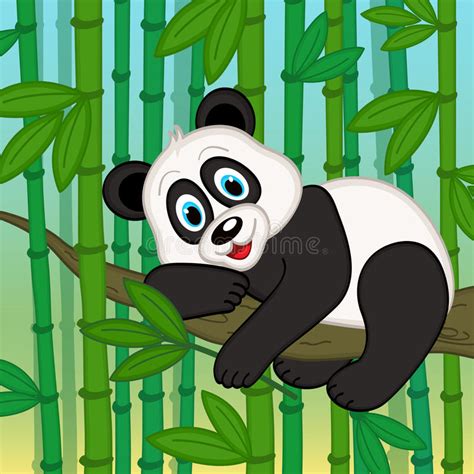 Pandas In The Bamboo Forest Stock Vector Illustration Of Plant