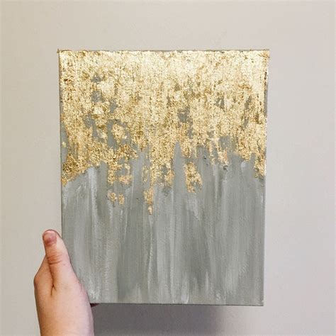 Gold Leaf Painting Abstract Gold Leaf Painting By Paintandpattern