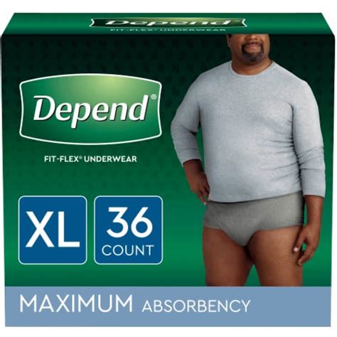 Depend Fit Flex Maximum Absorbency Xl Mens Incontinence Underwear