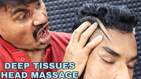 Asmr Deep Tissue Head Massage By Indian Barber Head Massage Asmr Ear And Neck Cracking Sleep
