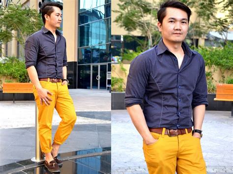 Dark and bright blue color is cold, while the mustard keeps your outfit look cozy. Mustard Yellow Pants: Will You Give Them A Try? | Mustard ...