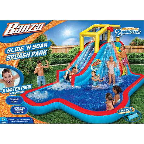 Press pad for a surprise blast; Banzai Slide 'N Soak Splash Park | Kohls in 2020 ...