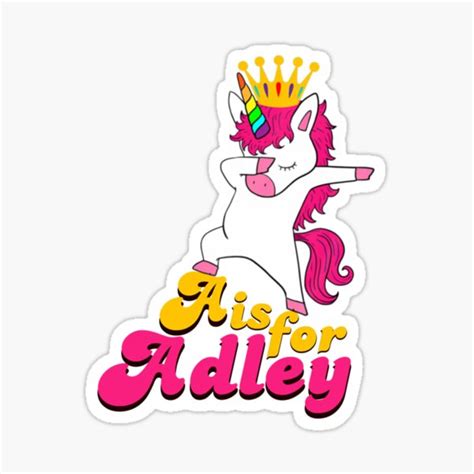 A For Adley Kids T Shirt Sticker For Sale By Beauwellingto Redbubble