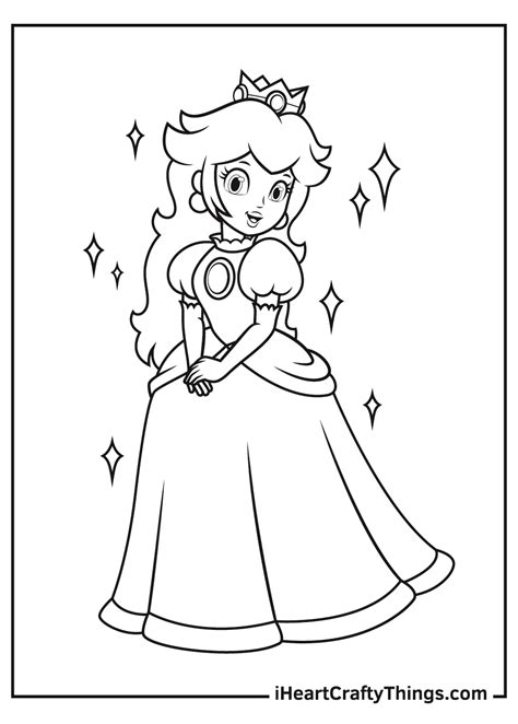 Coloriage Mario Princess Peach Settinglocd