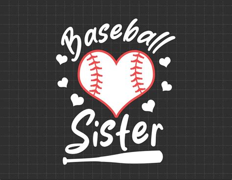 Baseball Sister Svg Sister Svg Baseball Svg For Girls Svg Etsy