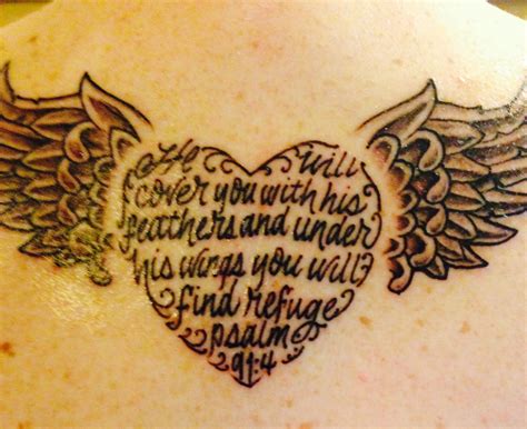 Quoting Psalm 914my Tattoo In Between My Shoulders Scripture Heart