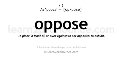 Pronunciation Of Oppose Definition Of Oppose Youtube