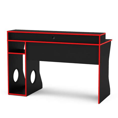 Enzo Black And Red Wooden Gaming Desk