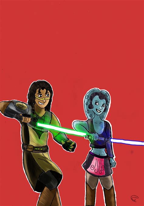Master And Padawan Quinlan Vos And Aayla Secura By Giorgia99 On Deviantart