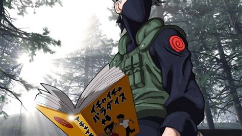 1920x1080 Hatake Kakashi Anime Book Trees Light Naruto Naruto