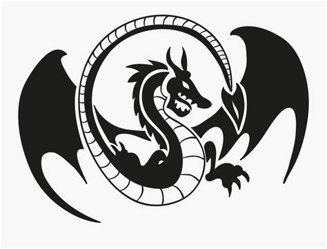 29199 free dragon clip art black and white. Transparent Dragon Clipart Transparent - Black Dragon ...