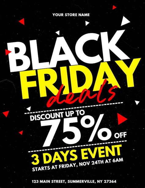 What Paper Are The Black Friday Ads In - Printable DIY Black Friday sale custom flyer template. | Black friday