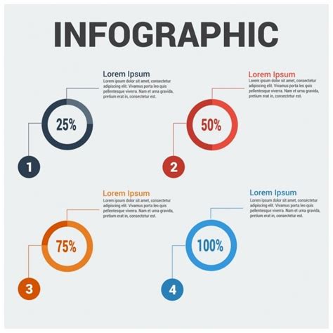 Infographics With Percentages Vector Free Download