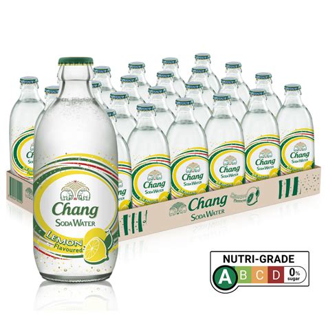 Chang Sparkling Soda Water W Lemon Flavoured 24s Shopee Singapore