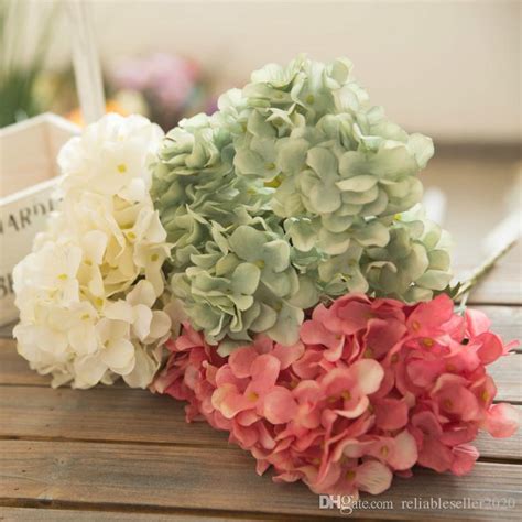 artificial peony silk flowers heads bridal hydrangea party wedding home decor crafts home and garden
