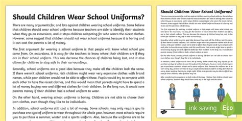 School Uniforms Debate Essay Should Students Wear School Uniforms