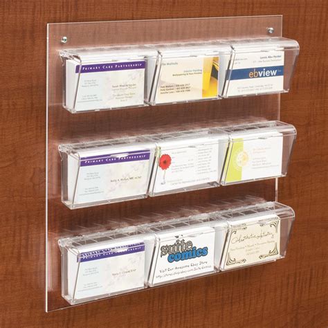 The innovative design offers full views for each card, without obstruction. Exterior Business Card Holder | Fits Up to 540 Cards