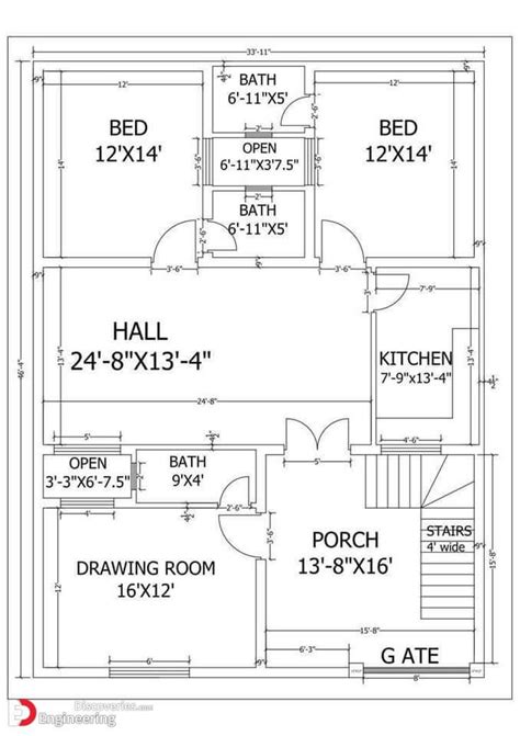 Beautiful 2d Floor Plan Ideas Engineering Discoveries 40x60 House