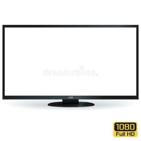 Tv kartun gambar unduh gratis_ grafik 400761883_format. Blank LCD LED TV With White Screen. Vector Illustration ...