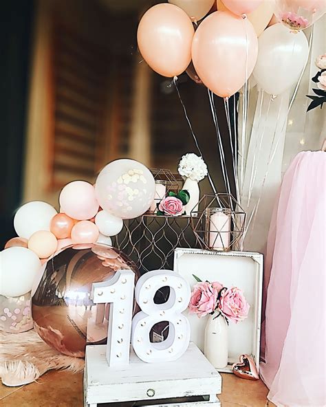 Blush Pink And Rose Gold 18th Birthday Party Balloon Garland Metallic
