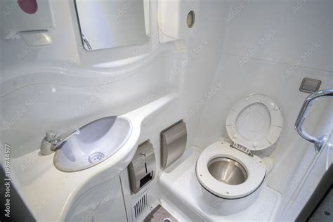 Luxury Bus And Coach Interior With Toilet Views Stock Photo Adobe Stock