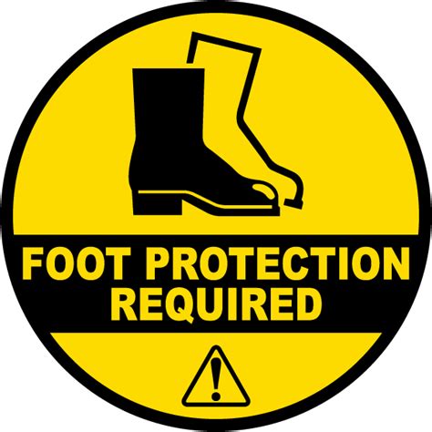 Foot Protection Required Floor Sign Get 10 Off Now