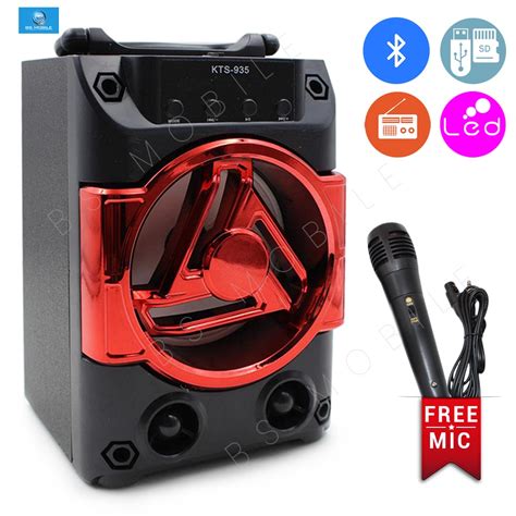 Original Kts Karaoke Portable Wireless Bluetooth Speaker With Mic