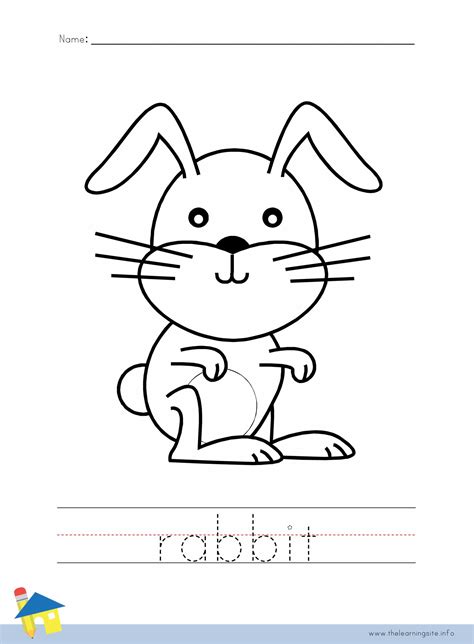 Rabbit Coloring Worksheet The Learning Site