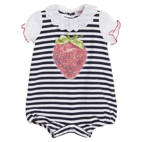 Monnalisa Baby Girls Blue Striped Shortie At Girl