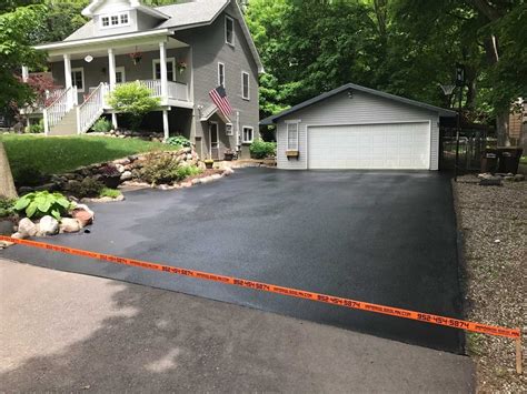 Residential Driveway Sealcoat With Curves By Imperial Seal Asphalt
