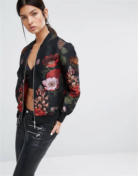 Love This From Asos Floral Bomber Jacket Bomber Jacket Flower