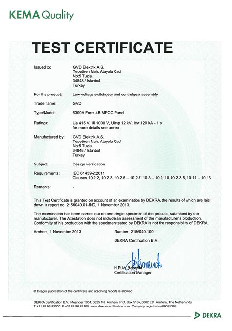 We Successfully Got Our Full Type Test Certificate For 6300 A 120 Ka