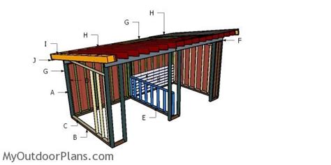 Plywood siding and cedar trim. 10x20 Run In Shed Plans - Free PDF Download ...