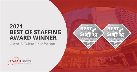 Executeam Wins Clearlyrateds 2021 Best Of Staffing Awards