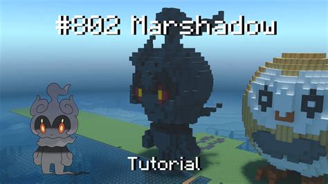 How To Build A Pokémon Marshadow Statue In Minecraft Tutorial Youtube