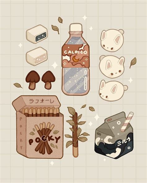 ˗ˏˋ 𝚊𝚗𝚐𝚒𝚎 ˊˎ˗ On Instagram Kawaii Japanese Snacks Forest Themed 🌱