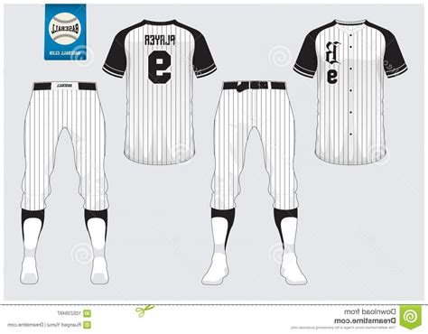 Baseball Uniform Template Vector At Collection Of