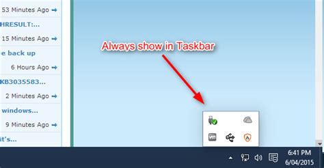 Second Show Hidden Icons On Taskbar