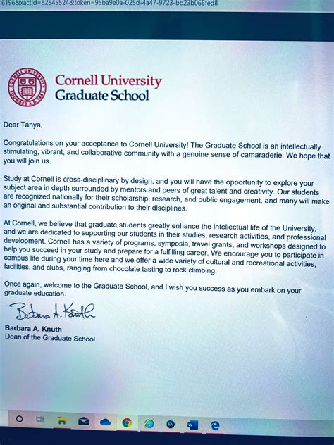 Ivy League Acceptance Letter