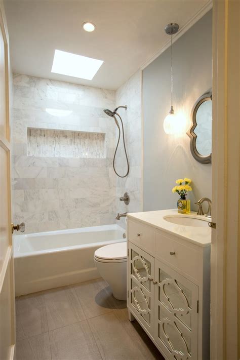 White Small Bathroom With Moroccan Vanity Hgtv