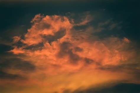 Bright Sundown Sky With Floating Clouds · Free Stock Photo