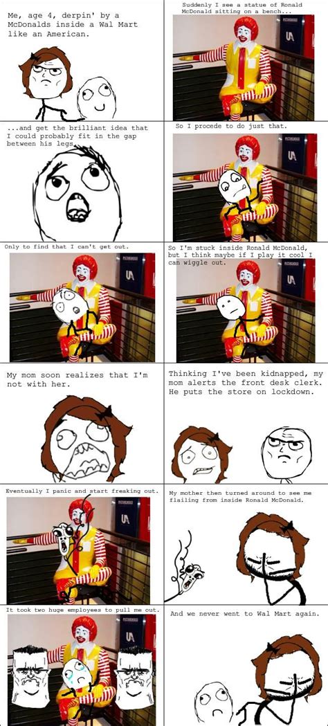 Ronald Mcdonald Rage Funny Cartoons Stupid Funny Memes Funny