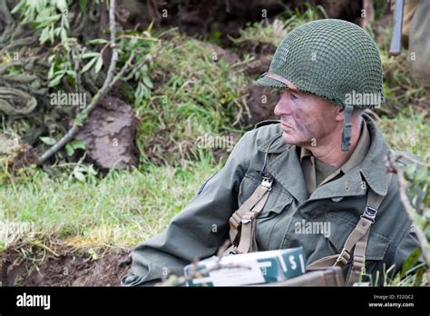 World War 11 Soldier In The Trenches Stock Photo Alamy