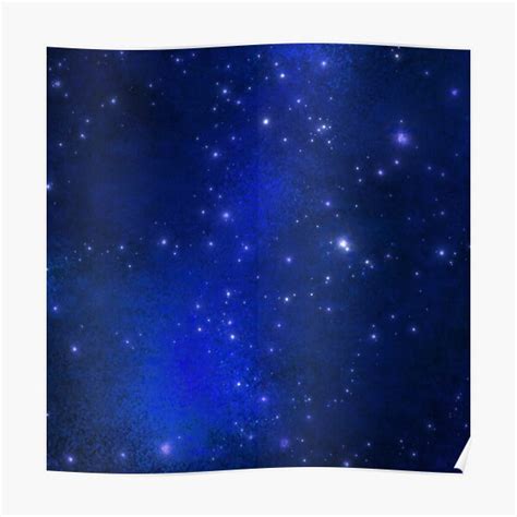 Deep Blue Galaxy Poster For Sale By Silentnoiseart Redbubble