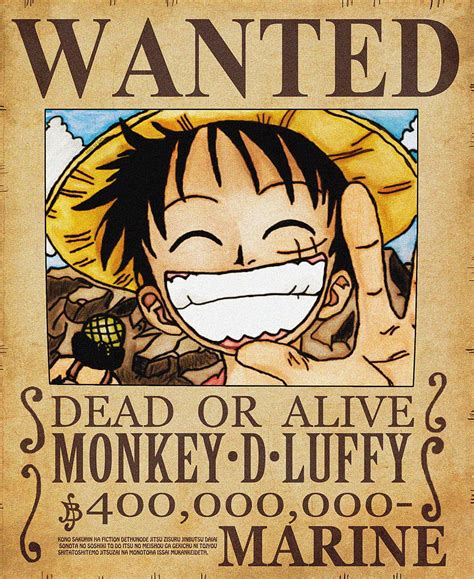Luffy Poster Wanted Poster One Piece HD Phone Wallpaper Pxfuel