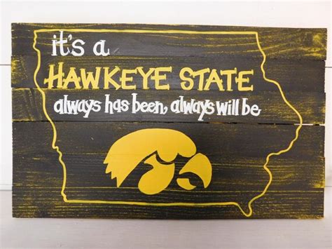 Iowa Hawkeyes Hawkeye State Etsy